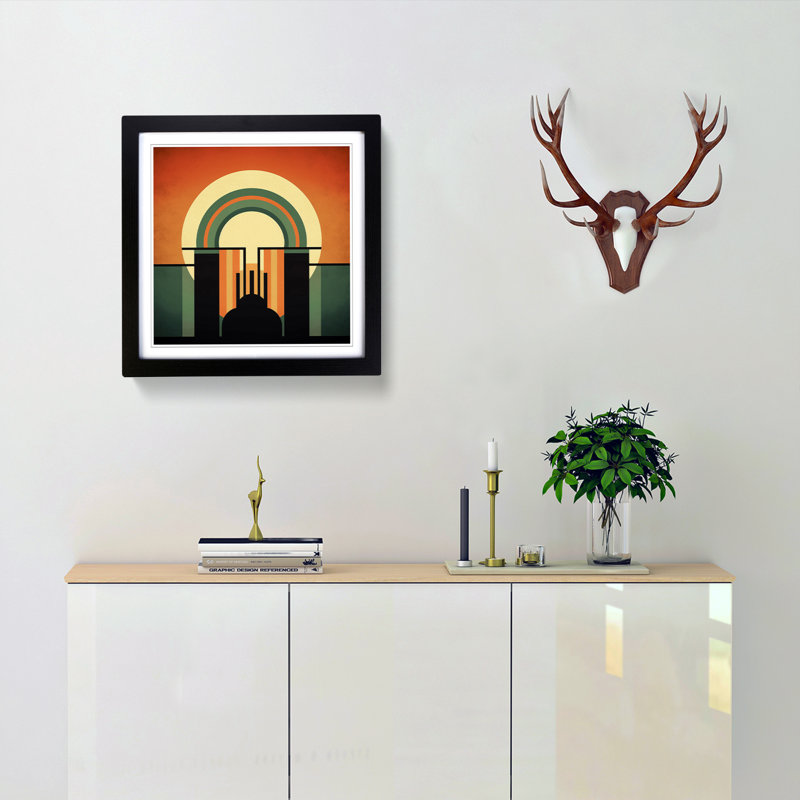 Single Picture Frame Print on Wood, Black