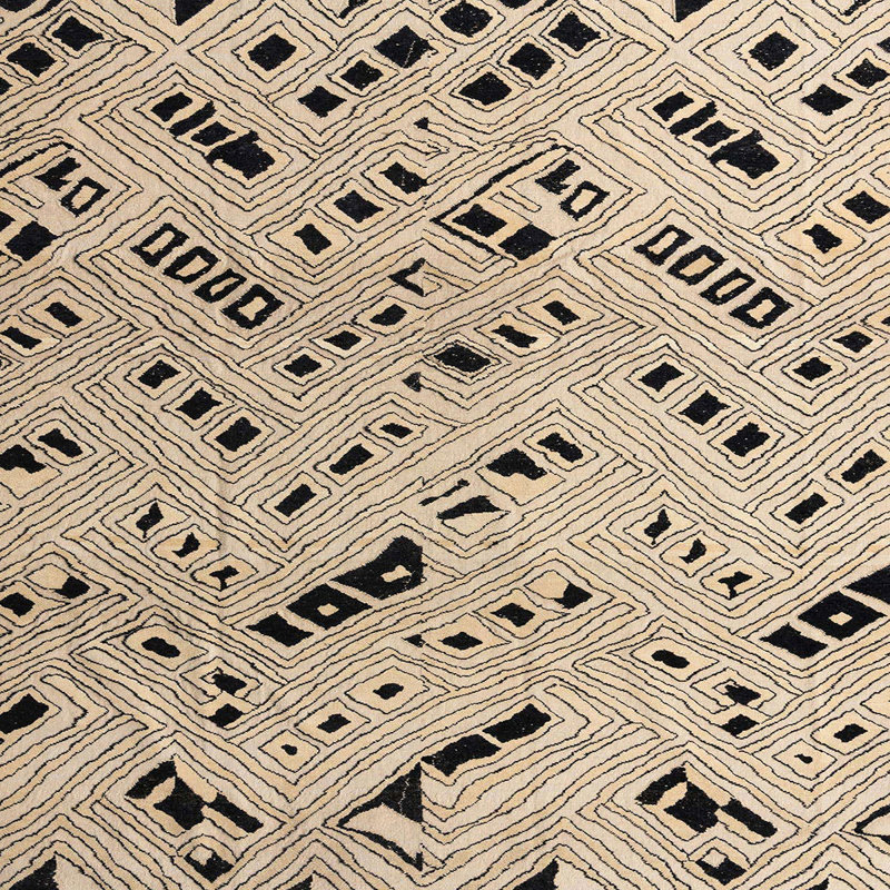 Tapis abstrait moderne 4750, Carré 4 pi