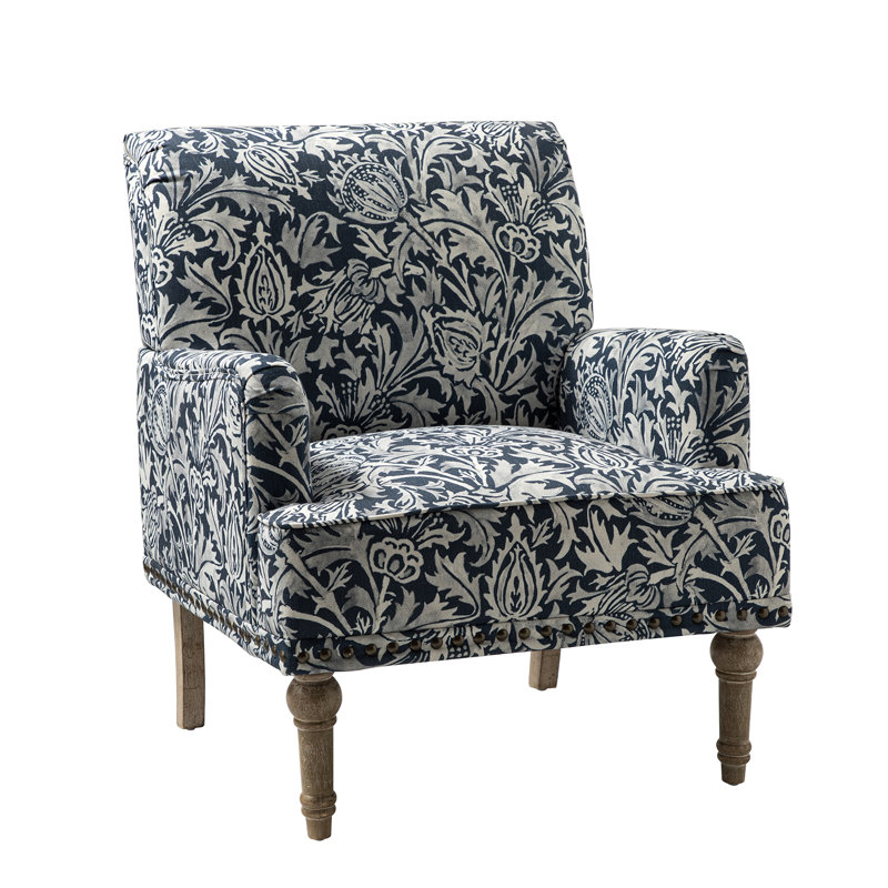 Fauteuil en polyester Anacelis, Mélange de polyester bleu marine