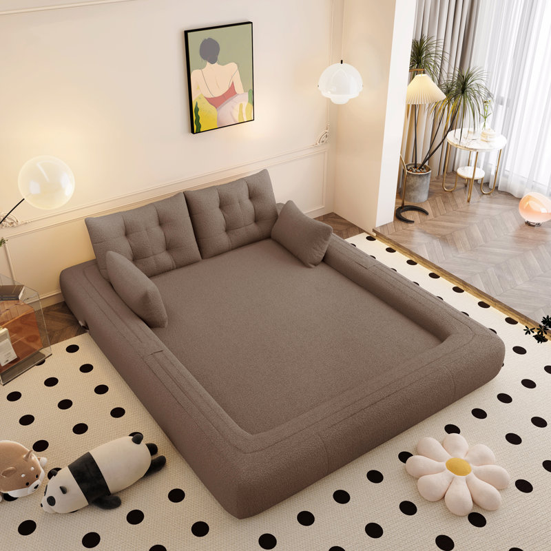 Lit pour chien, canapé-lit paresseux, canapé-lit pliable multifonctionnel 78,7 po, canapé-lit rembourré en mousse 3-en-1