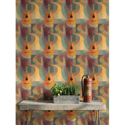 Papier peint mural décoratif rétro vintage moderne du milieu du siècle