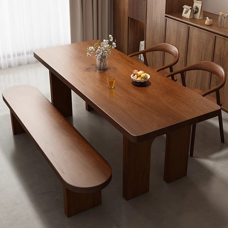 Anijah American style solid wood dining table, 29.5"H x 70.8"L x 31.4"W
