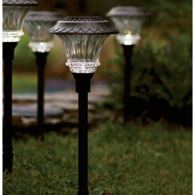 Super-Bright Solar LED Path Lights, Set of 4