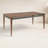 Rectangular Wood Metal Outdoor Dining Table , 35'' in. W 65'' in. D