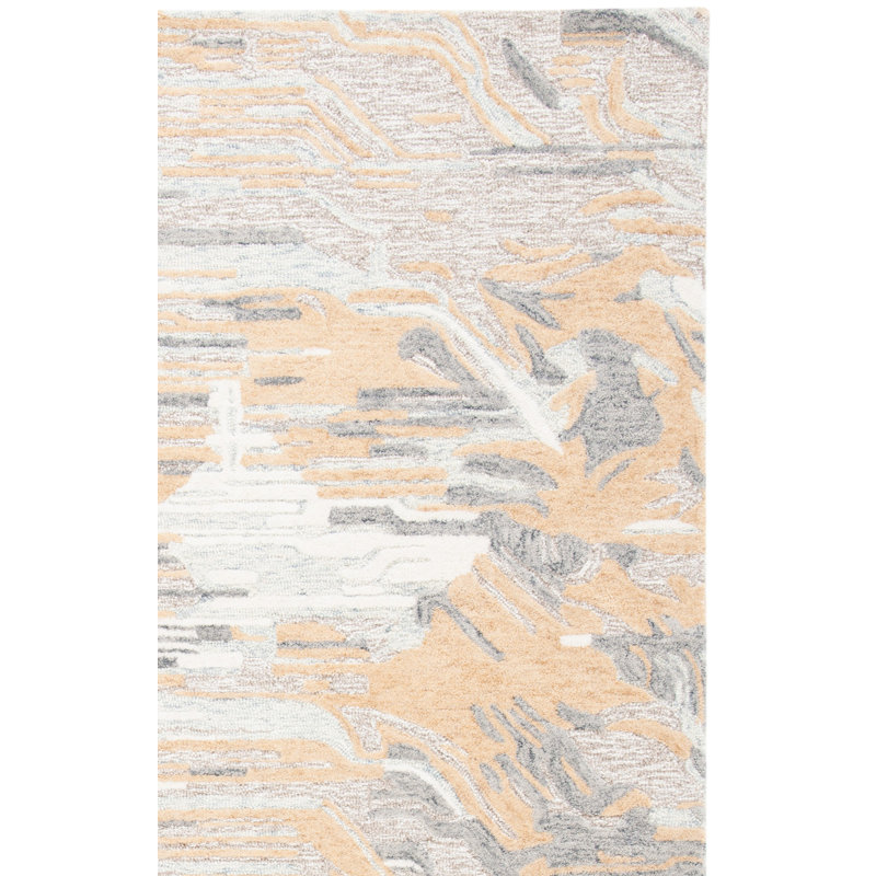 Jaxony Metro Hand Tufted Wool And Cotton With Latex Abstract Rug, Square 6'