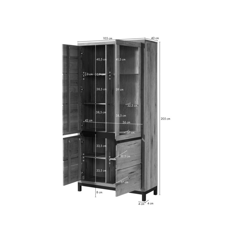 Villanders Display Cabinet, Ecru