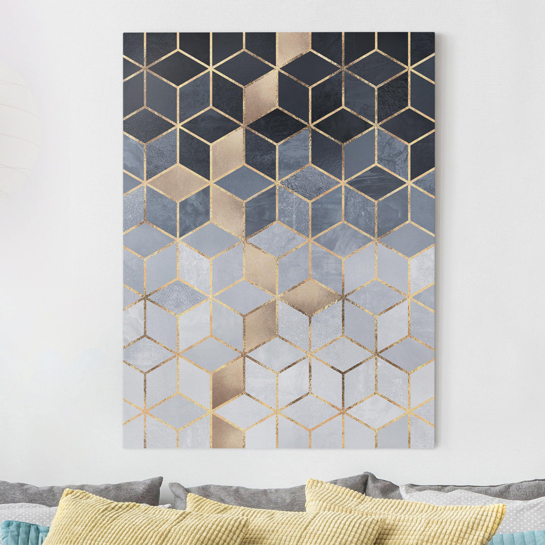 Leinwandbild Goldene Geometrie