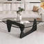 Table basse avec plateau en verre