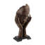 Buste brun en polystone