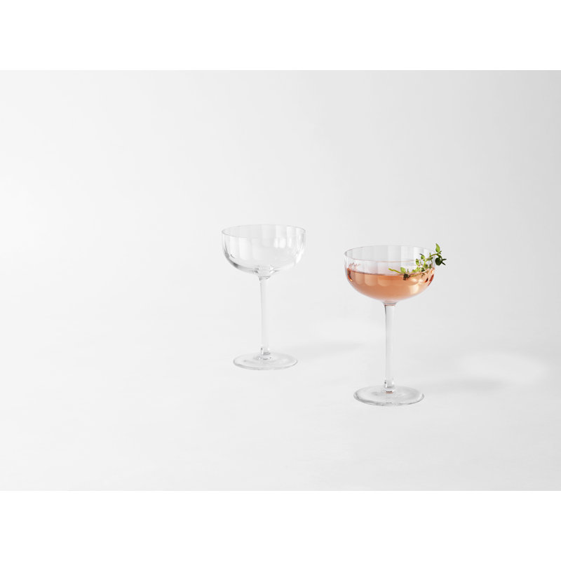 Fluted Handmade Crystal Coupe, 5.1