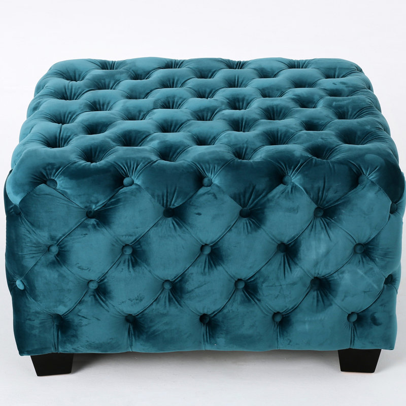Velours bleu sarcelle avec boutons élégants