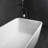 67 Inch Freestanding Solid Surface Soaking Tub, Matte White, Ergonomic Shape For A Relaxing Bath Session Time