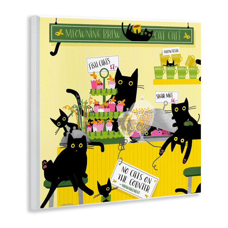 Art mural Silly Cat Café Bakery par Leeza Hernandez