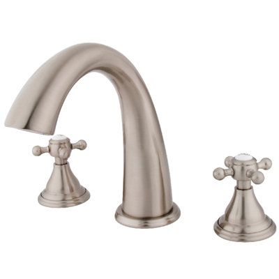 Robinet de baignoire romaine à fixation sur plateau à poignées doubles Vintage