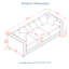 Canapé moderne cinq places, revêtement en velours, accoudoirs carrés cloutés argentés, sièges confortables, housses amovibles, housses de coussin avec fonction rangement