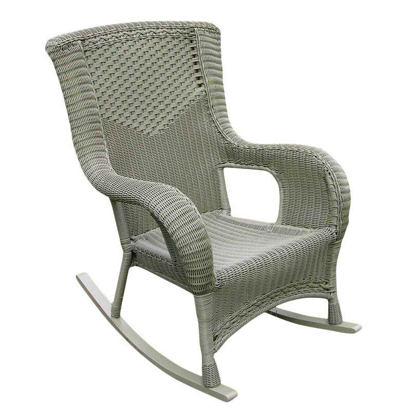 Leevon Wicker Outdoor Chair, Antique Moss