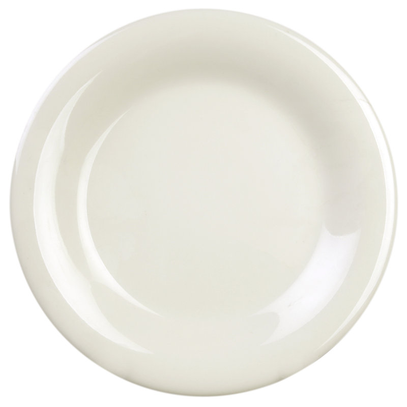 Assiette à pain et beurre 5,5 po large rim , Brun clair