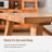  Burlywood Rectangular Solid Wood Dining Table-107856885