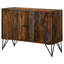 Armoire décorative grise avec grain de bois naturel, une tablette réglable, parfaite pour les espaces de vie et mesurant 30 pouces de hauteur