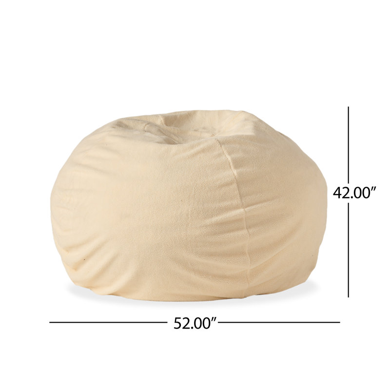 Newalla Polyester Classic Bean Bag, Cream Polyester
