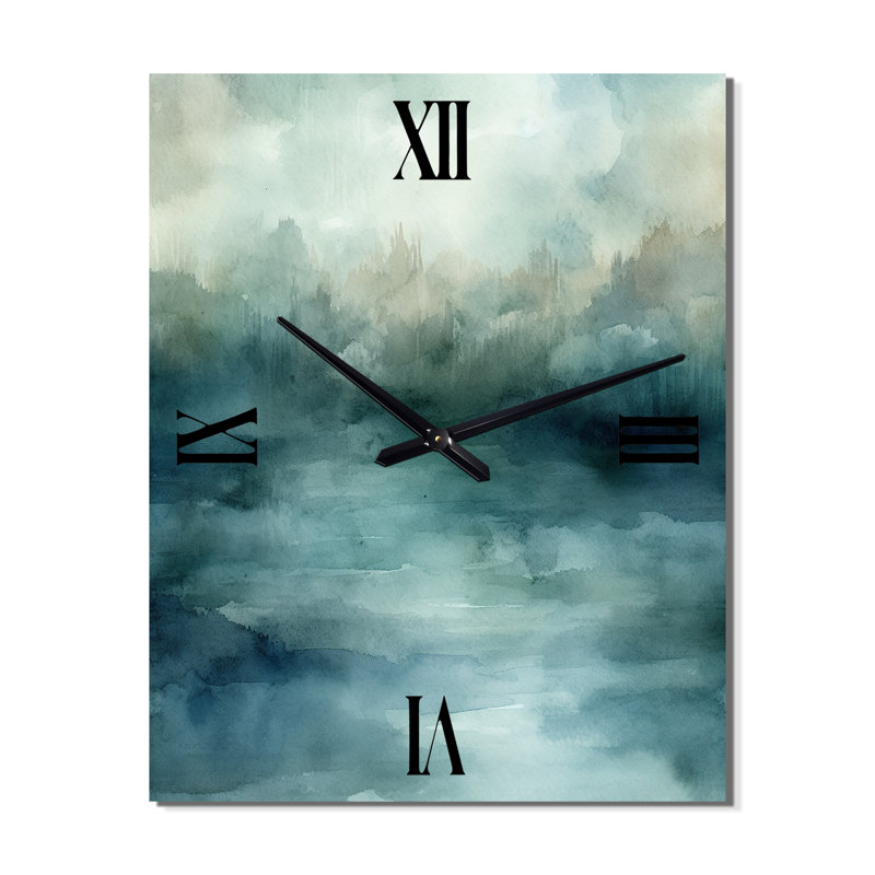 Horloge murale Misty Lake Serenity, Médium