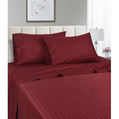 Egyptian Cotton Sateen Striped Sheet Set