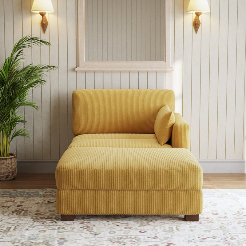 Bentura Chaise Lounge, Orange, Right Hand Facing