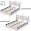 European Double & King Size Velvet Ottoman Bed With Surround LED Lights, Storage Frame With Charging Port, White-1472030394