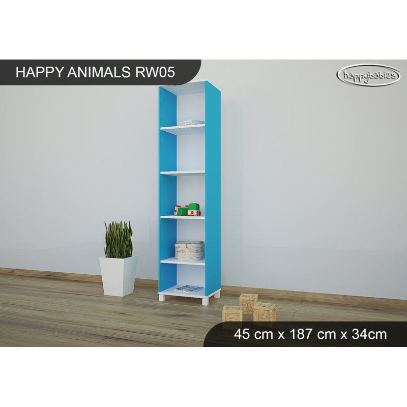 Cube Unit Kids Bookcase, Blue, 177cm H x 45cm W x 34cm D