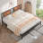 Bed Frame with Wooden Headboard Under Bed Storage, Full Queen King Size Platform Bed Metal Slats Support,No Box Spring Needed, Easy Assembly-42978224