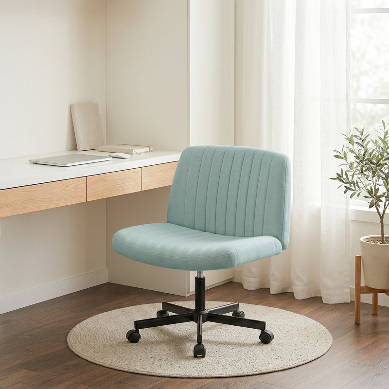 Fauteuil de bureau Keyri Criss Cross, Menthe, Roue simple, Tissu