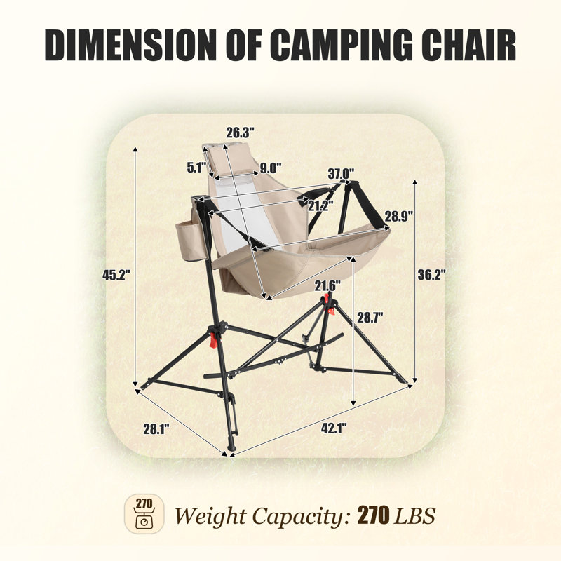 Chaise de camping pliante, Kaki