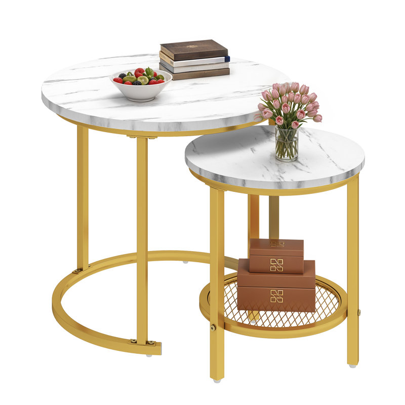 Lift Top Wooden Coffee Table,Centre Table with Storage, Gold, White