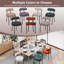 Chaises d'appoint rembourrées avec structure en fer-380601314