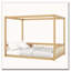 Lit en bois d'hévéa avec clôture Canopy-349779587