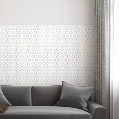 15.5cm W x 30.5cm L Aluminum Peel and Stick Mosaic Tile