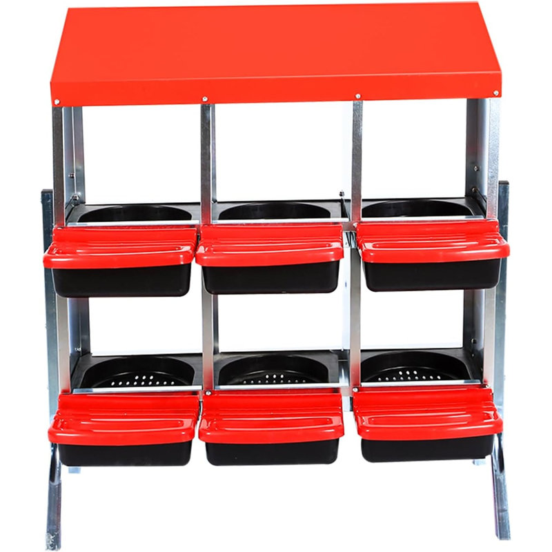 Egg Boxes & Baskets, Red, 95cm H x 81cm W x 52cm D