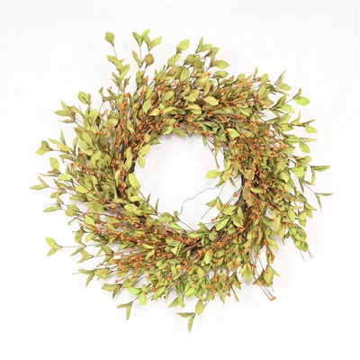 Couronne de printemps artificielle 24 po à fleurs