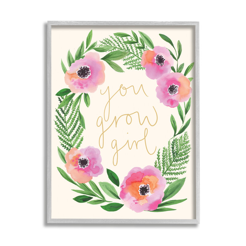 You Grow Girl - Impression sur toile, Estampe numérique Farmhouse, H 30 po x l 24 po