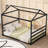 Queen Size Metal House Bed-723723502