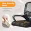Fauteuil de direction de bureau à domicile, fauteuil de bureau ergonomique pivotant à dossier moyen en maille avec support lombaire confortable, accoudoirs confortables pour la chambre à coucher, bureau-124511644-124511646