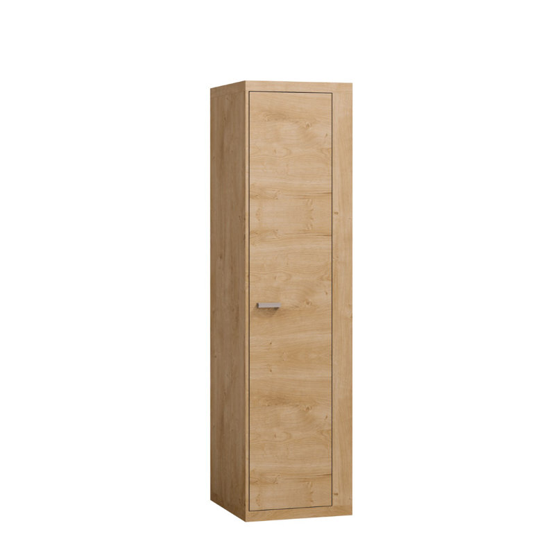 Landry 1 Door Solid + Manufactured Wood Wardrobe