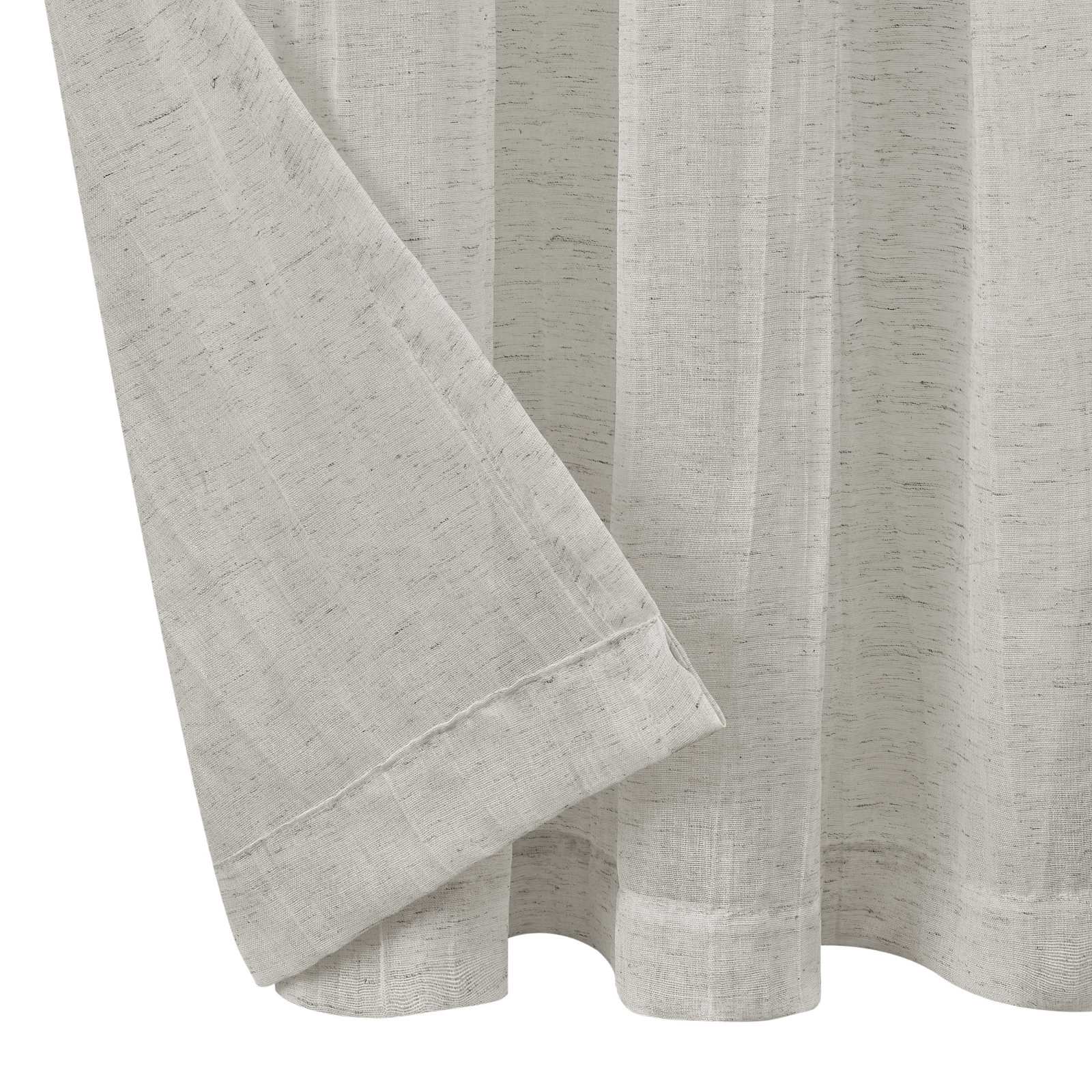 Solid Semi-Sheer Curtain Panels, Light Gray, 50" W x 63" L