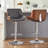 Swivel Upholstered Adjustable Height Counter Stool with Metal Frame
