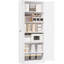 Armoire de rangement de 72 po en métal blanc avec 5 tablettes réglables, robuste et facile à assembler, avec finition en formaldéhyde et portes magnétiques silencieuses pour garde-manger de 72 po
