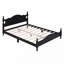 Cadre de lit plateforme en bois, lit plateforme de style rétro