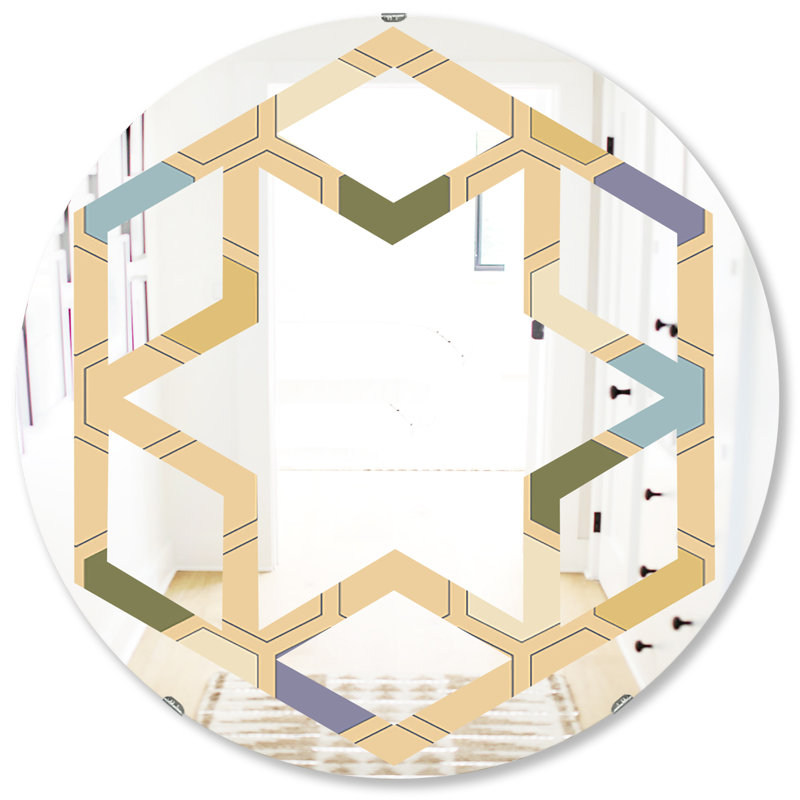 Miroir mural Hexagon Star, H 23,6 po x l 23,6 po