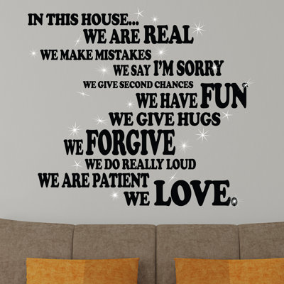 Text & Numbers Non-Wall Damaging Wall Decal