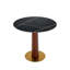 Table de salle à manger ronde moderne, table en pierre frittée avec pieds et base en bois, table de cuisine pour 2 personnes-640701121