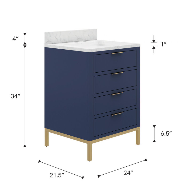 30'' W Single Vanity, Monarch Blue, 24", No